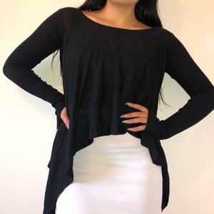 Lululemon Black Asymetrical Top